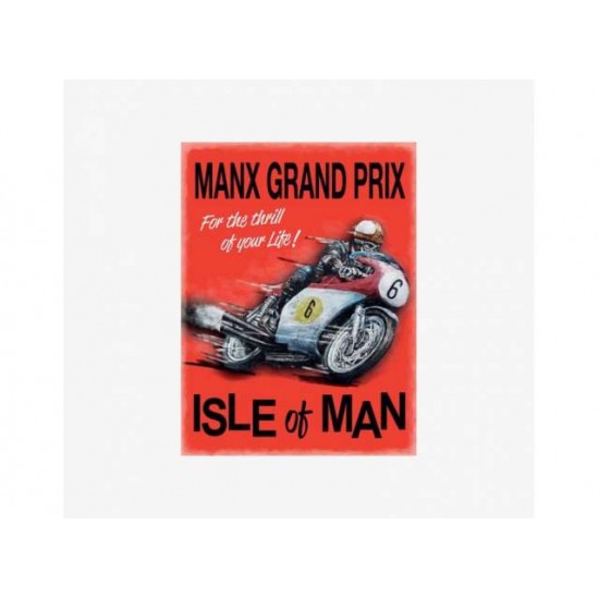 Tac Signs - Plăcuță metalică decorativă [30x40cm] - Manx Grand Prix